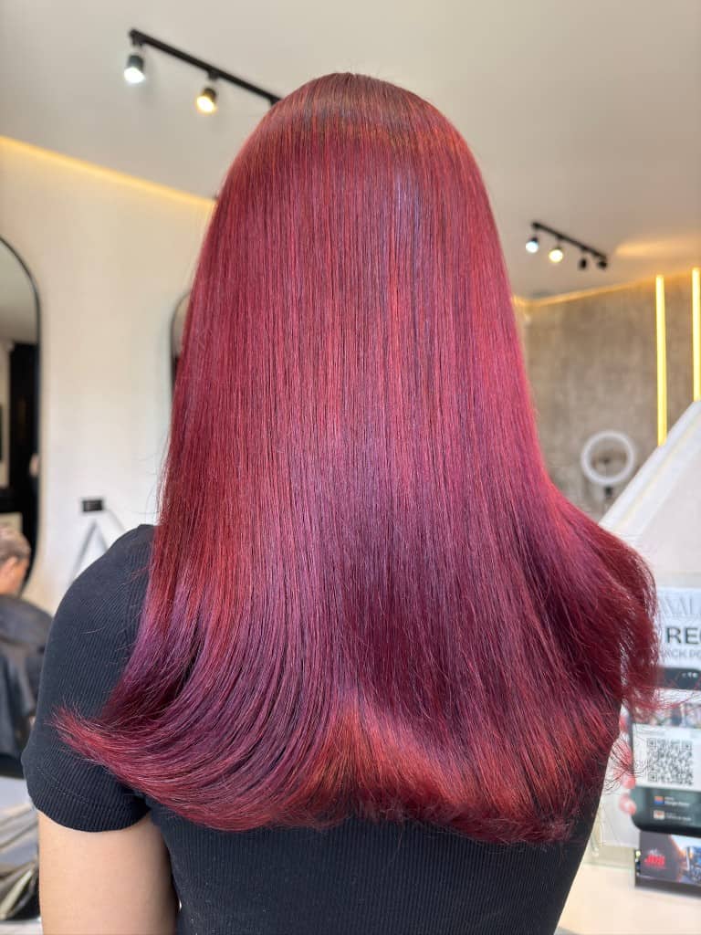 Rojo vino lacio, resultado real Malaika Studio