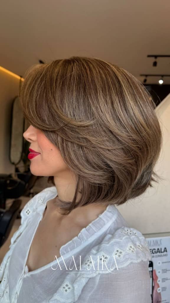 Bob clásico de perfil, resultado Malaika