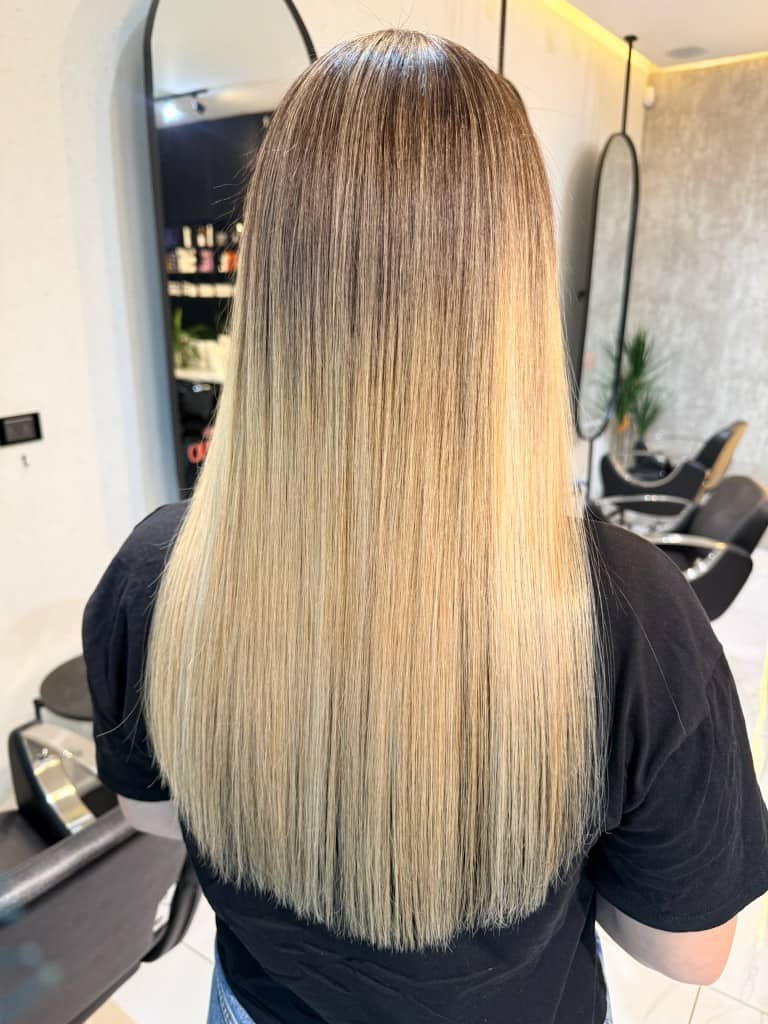Balayage lacio rubio, resultado Malaika